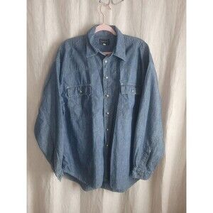 1990’s vintage Authentic VERSACE Gianni  Couture Long Sleeve DEMIN LARGE